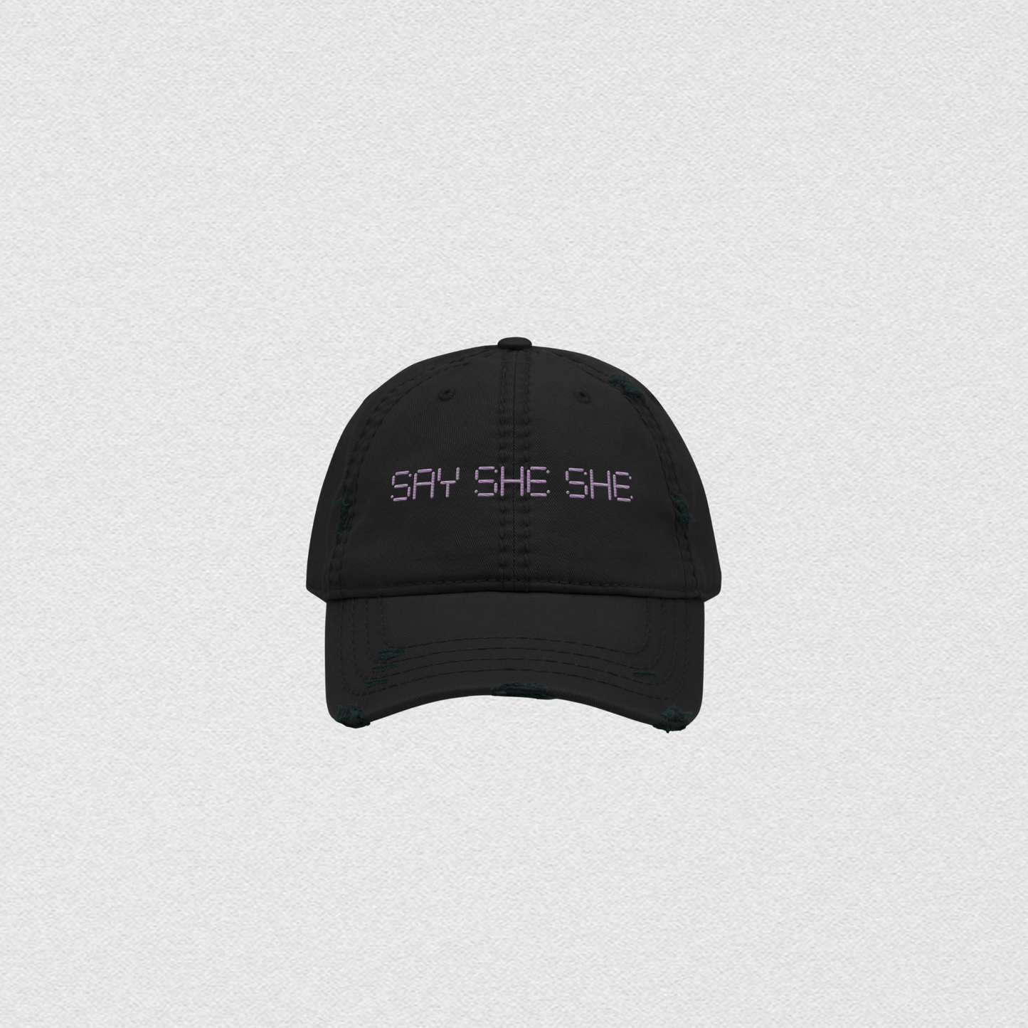 Say She She Logo Distressed Dad Cap